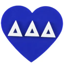 Over The Moon Sorority Acrylic Heart Pin Delta Delta Delta