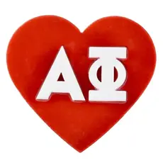 Sorority Acrylic Heart Pin Alpha Phi