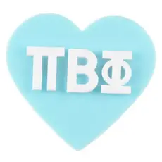 Sorority Acrylic Heart Pin Pi Beta Phi