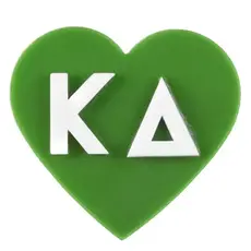 Sorority Acrylic Heart Pin Kappa Delta