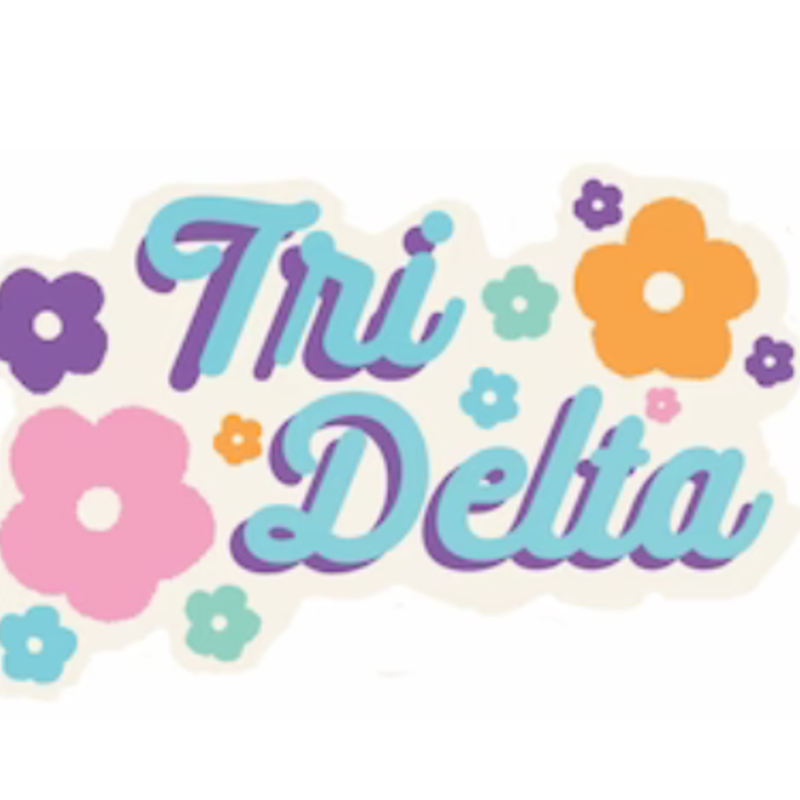 Greek Flower Child Decal Delta Delta Delta