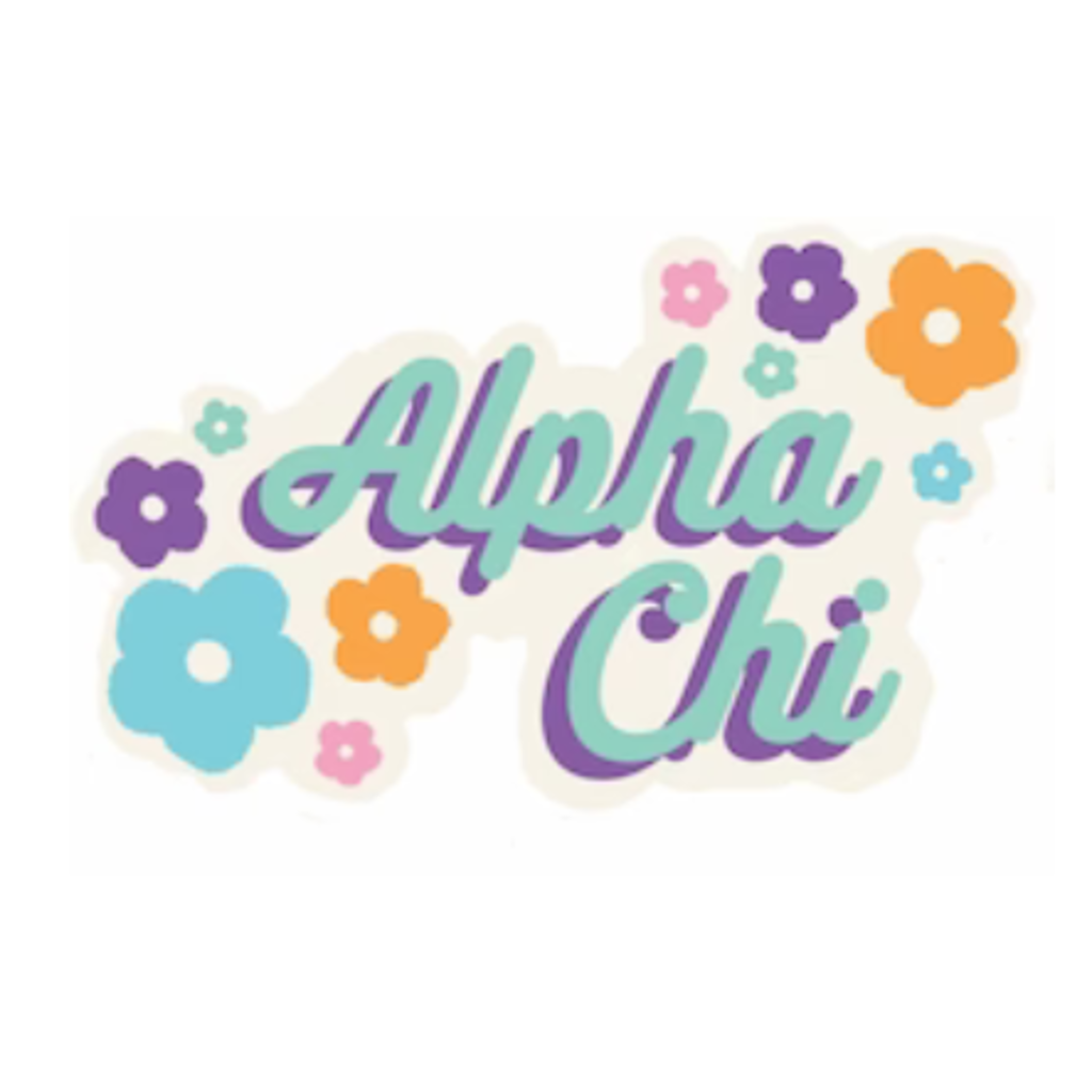 Greek Flower Child Decal Alpha Chi Omega