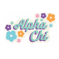 Greek Flower Child Decal Alpha Chi Omega