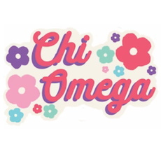 Greek Flower Child Decal Chi Omega