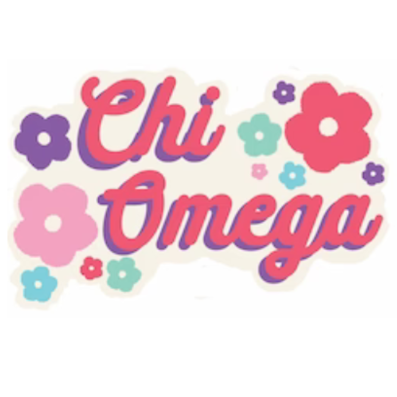 Greek Flower Child Decal Chi Omega