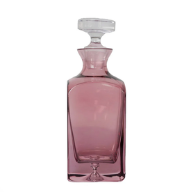 Estelle Colored Glass Rose Heritage Decanter
