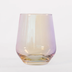Estelle Colored Glass Iridescent Stemless