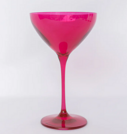 Estelle Colored Glass Fuchsia Martini Glass