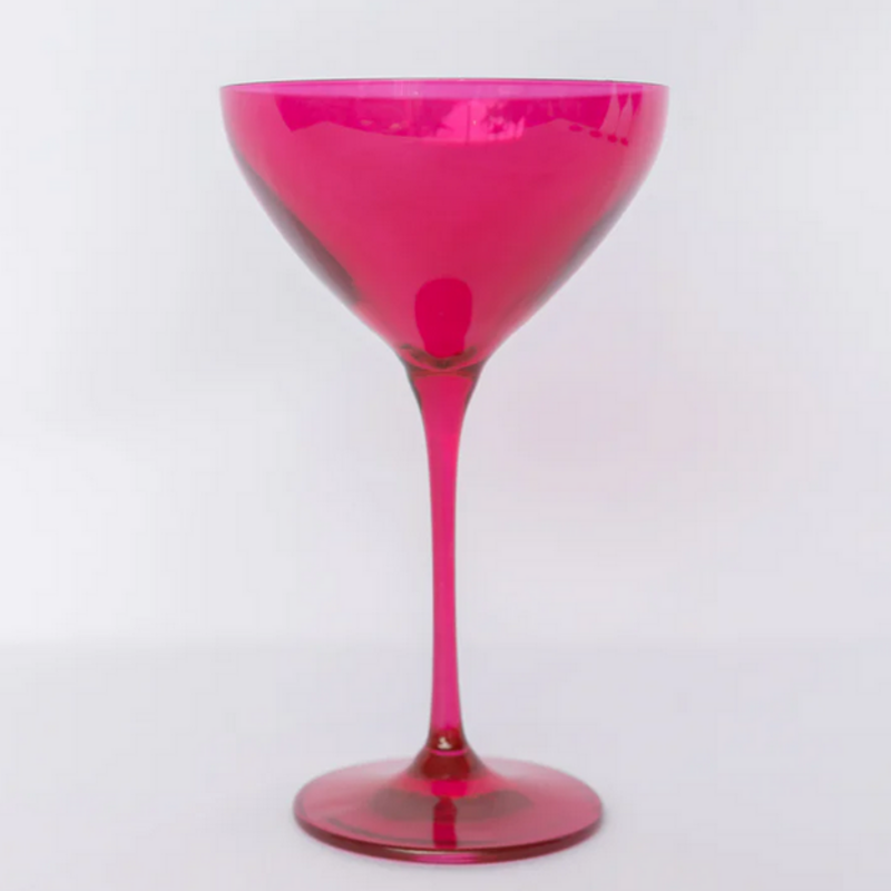 Estelle Colored Glass Fuchsia Martini Glass