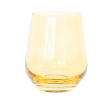 Yellow Stemless Wine Glass