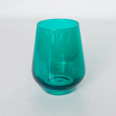 Estelle Colored Glass Emerald Green Stemless