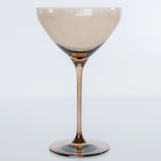 Estelle Colored Glass Amber Smoke Martini Glass