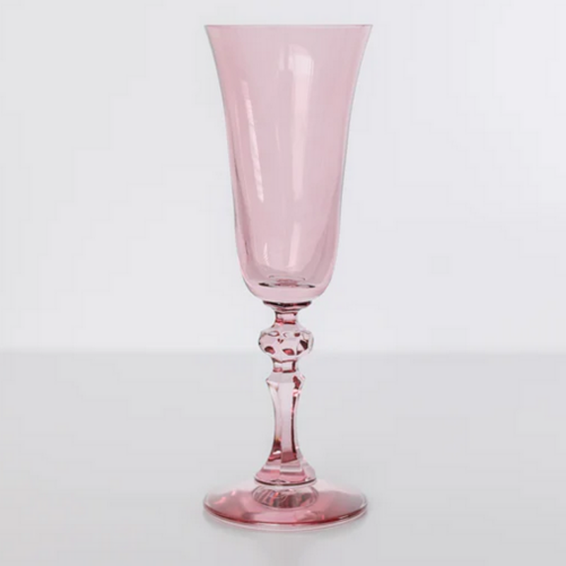 Estelle Colored Glass Rose Regal Flute