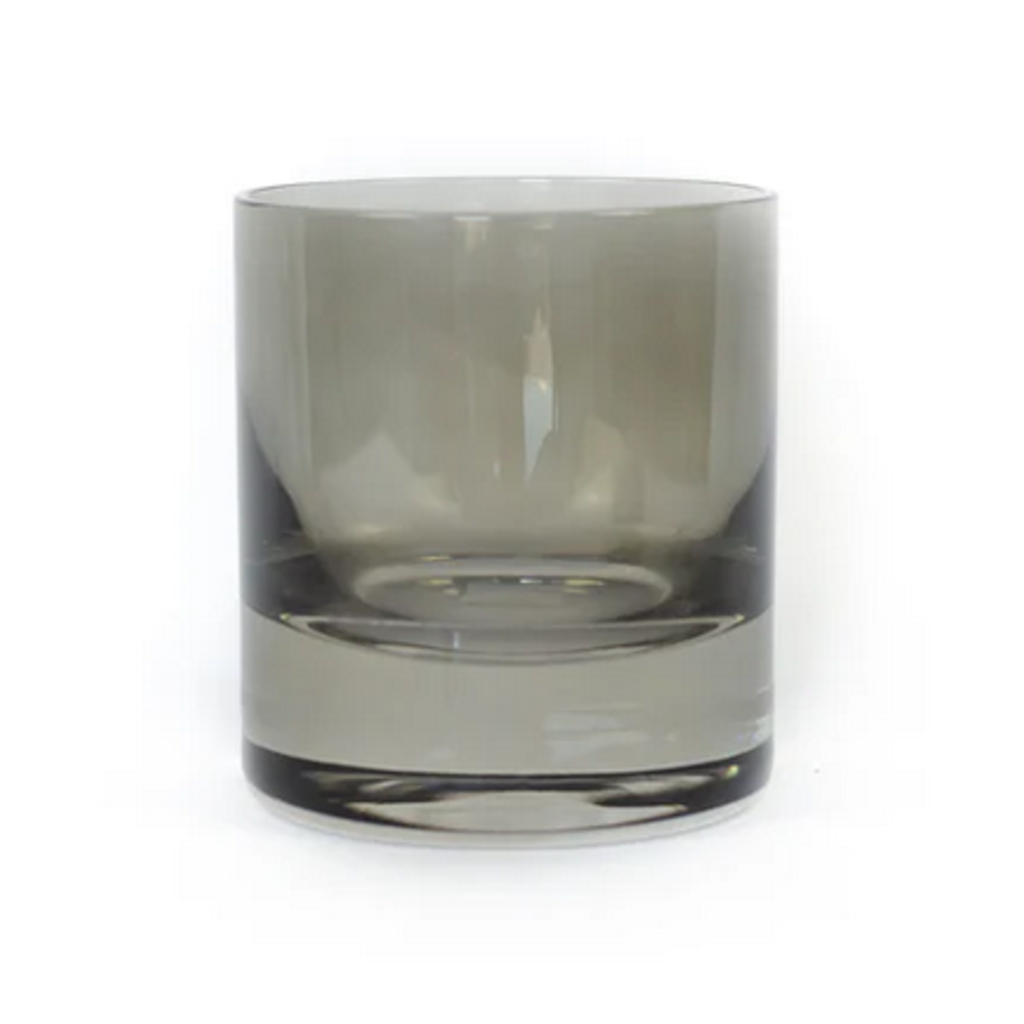 Estelle Colored Glass Gray Smoke Rocks Glass