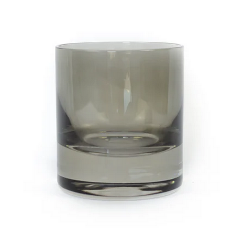 Estelle Colored Glass Gray Smoke Rocks Glass
