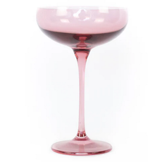 Estelle Colored Glass Rose Champagne Coupe