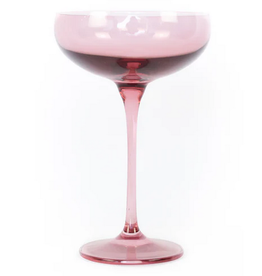 Estelle Colored Glass Rose Champagne Coupe