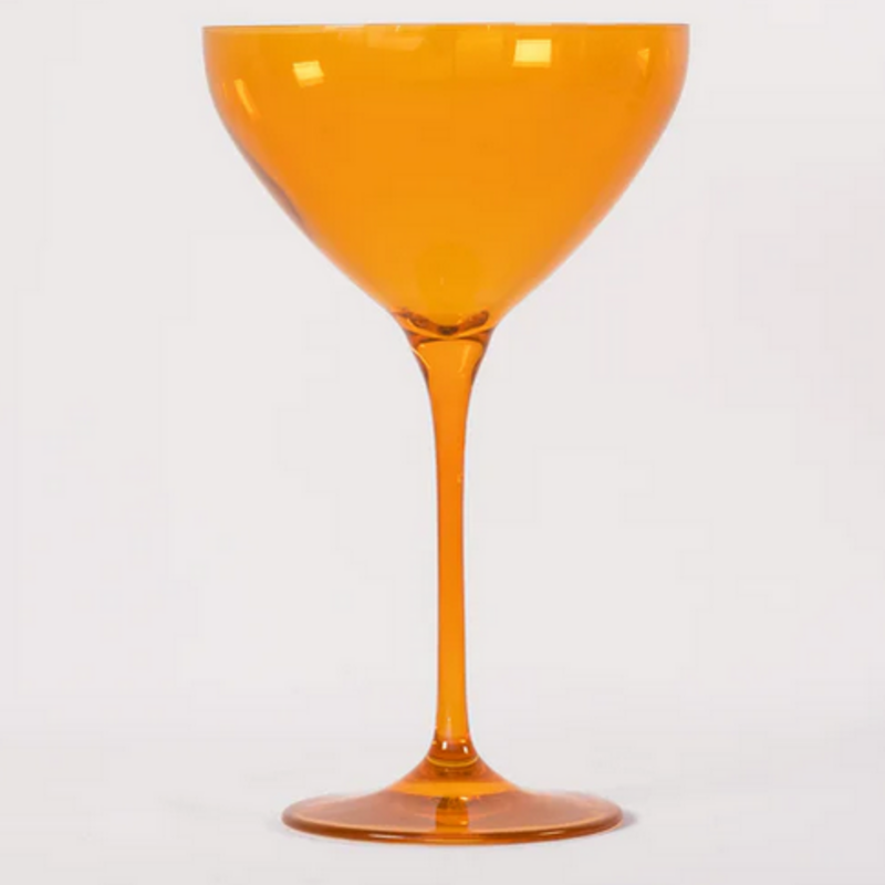 Estelle Colored Glass Butterscotch Martini Glass
