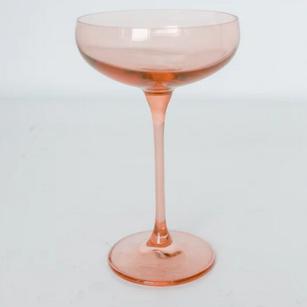 Estelle Colored Glass Blush Pink Champagne Coupe