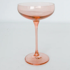 Estelle Colored Glass Blush Pink Champagne Coupe