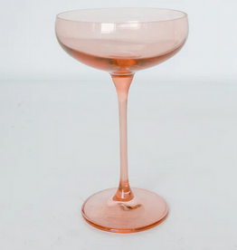 Estelle Colored Glass Blush Pink Champagne Coupe