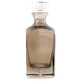 Estelle Colored Glass Gray Smoke Heritage Decanter