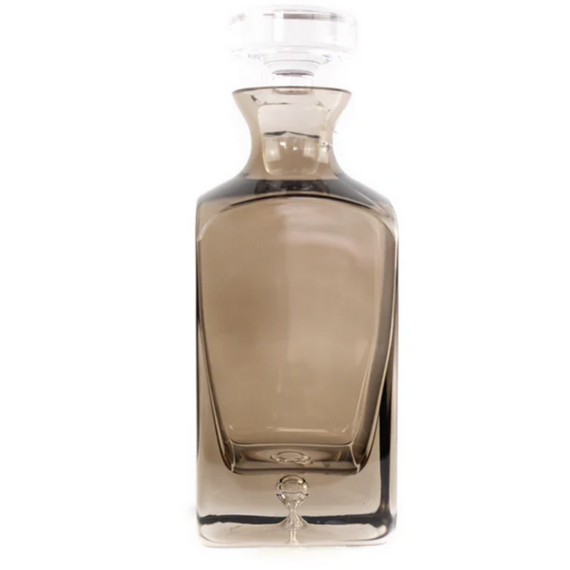 Estelle Colored Glass Gray Smoke Heritage Decanter