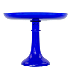 Estelle Colored Glass Royal Blue Cake Stand
