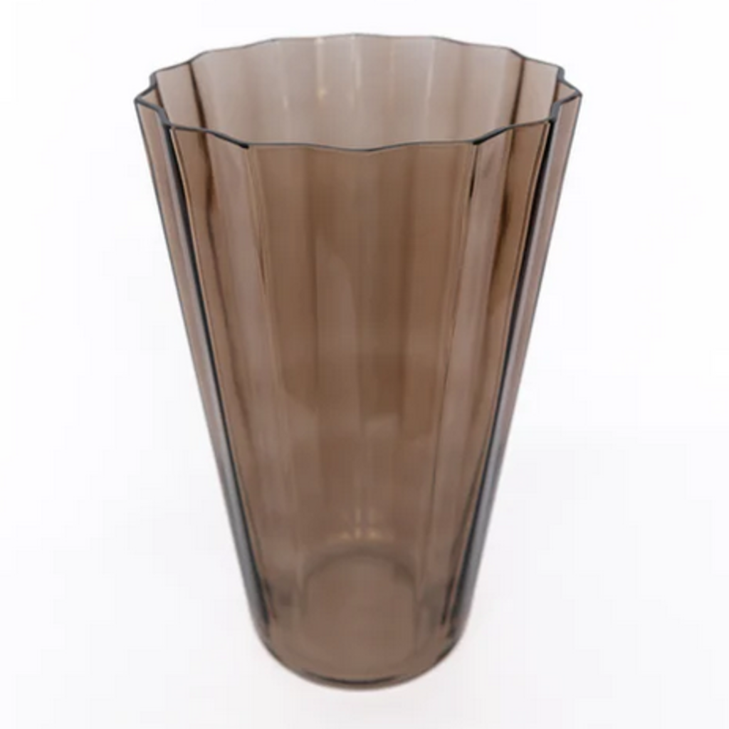Estelle Colored Glass Amber Smoke Sunday Vase