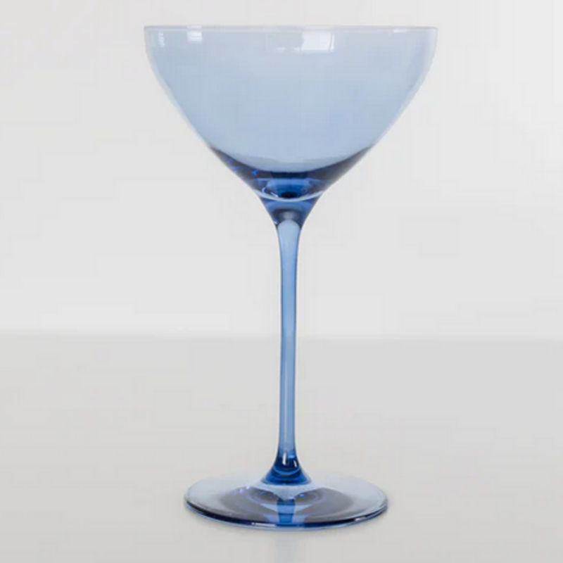 Estelle Colored Glass Cobalt Blue Martini Glass