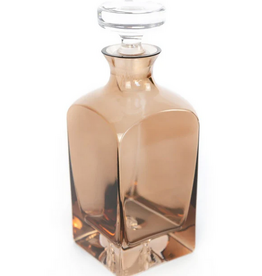 Estelle Colored Glass Amber Smoke Heritage Decanter