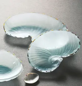 Annie Glass Medium Nautilus -Frosted Gold