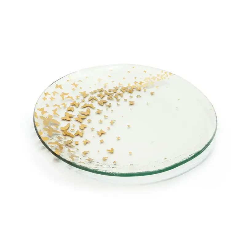 Annie Glass Butterfly Dinner Plate