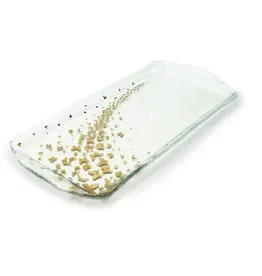 Annie Glass Butterfly Rectangular Tray