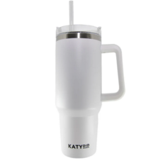 White Tumbler Cup with Handle