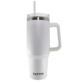 White Tumbler Cup with Handle