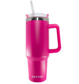 Hot Pink tumbler Cup with Handle