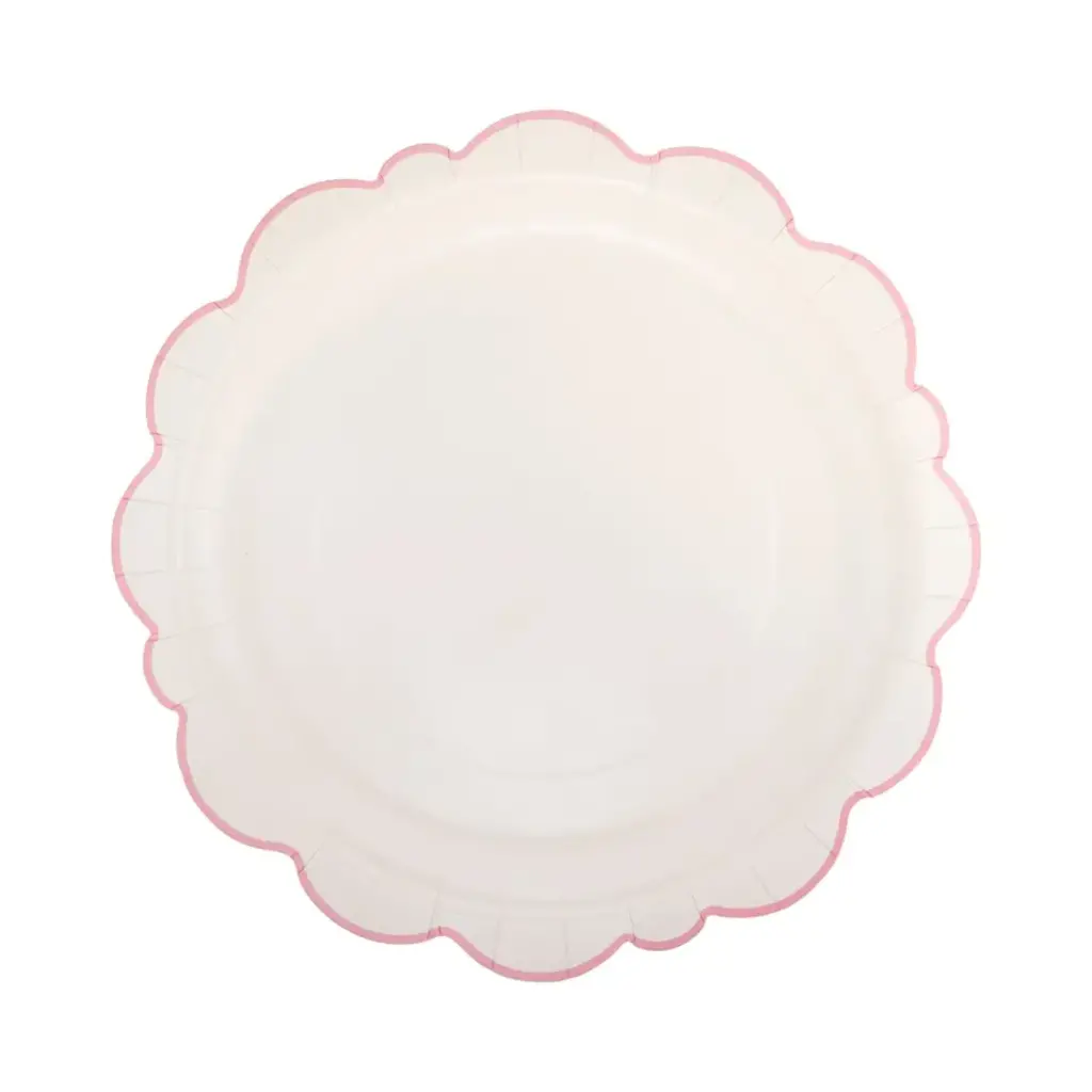 Pembroke Pink Edge Scallop 12in Plate
