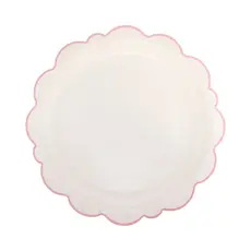 Pembroke Pink Edge Scallop 12in Plate