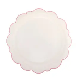 Pembroke Pink Edge Scallop 12in Plate