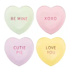 Conversation Hearts Dessert Plate Set