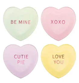 Conversation Hearts Dessert Plate Set