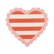 Scalloped Striped Heart Tray