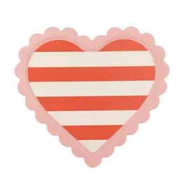 Scalloped Striped Heart Tray