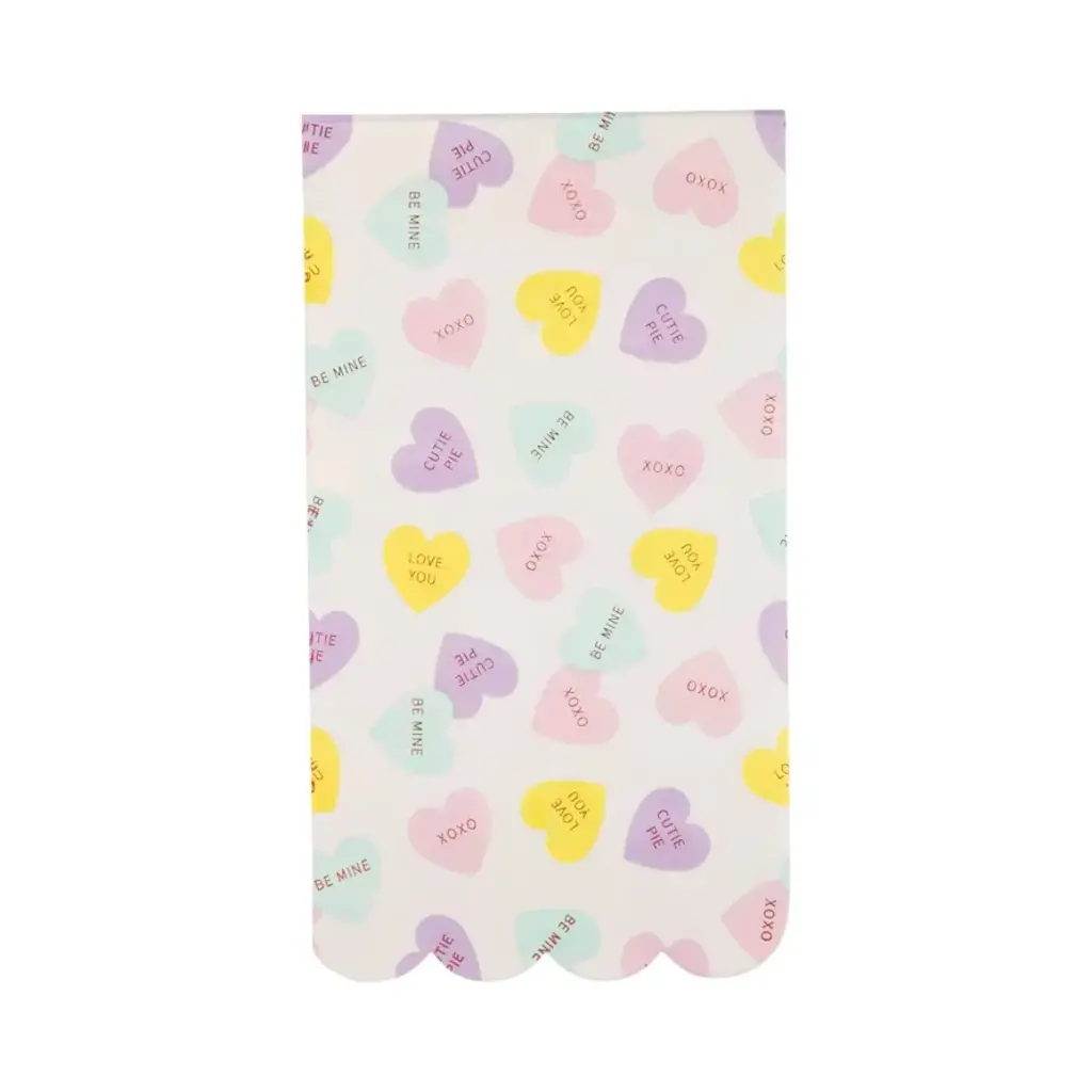 Conversation Hearts Dinner Napkin