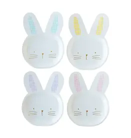 Gingham Bunny Shaped Plate Set