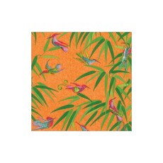 Birds in Paradise Orange Cocktail Napkin