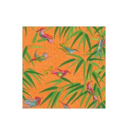 Birds in Paradise Orange Cocktail Napkin