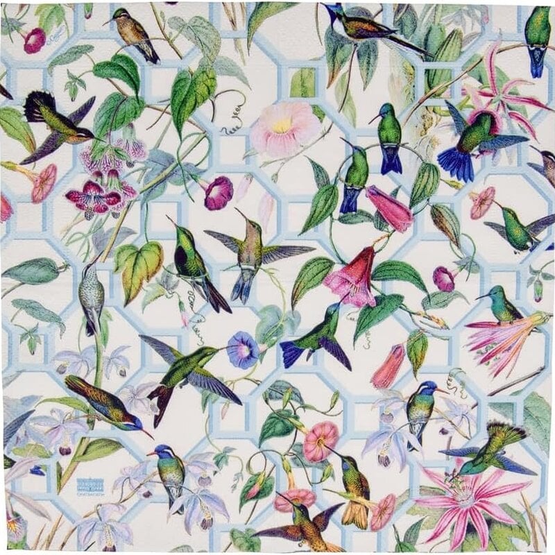 Hummingbird Trellis Cocktail Napkin