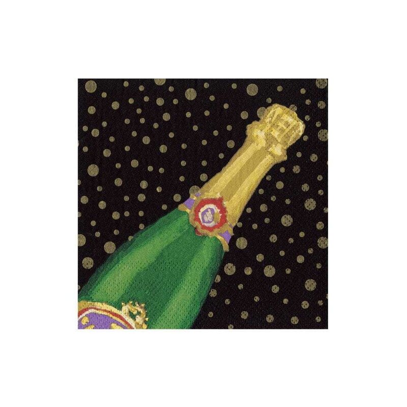 Sparkling Black Cocktail Napkin